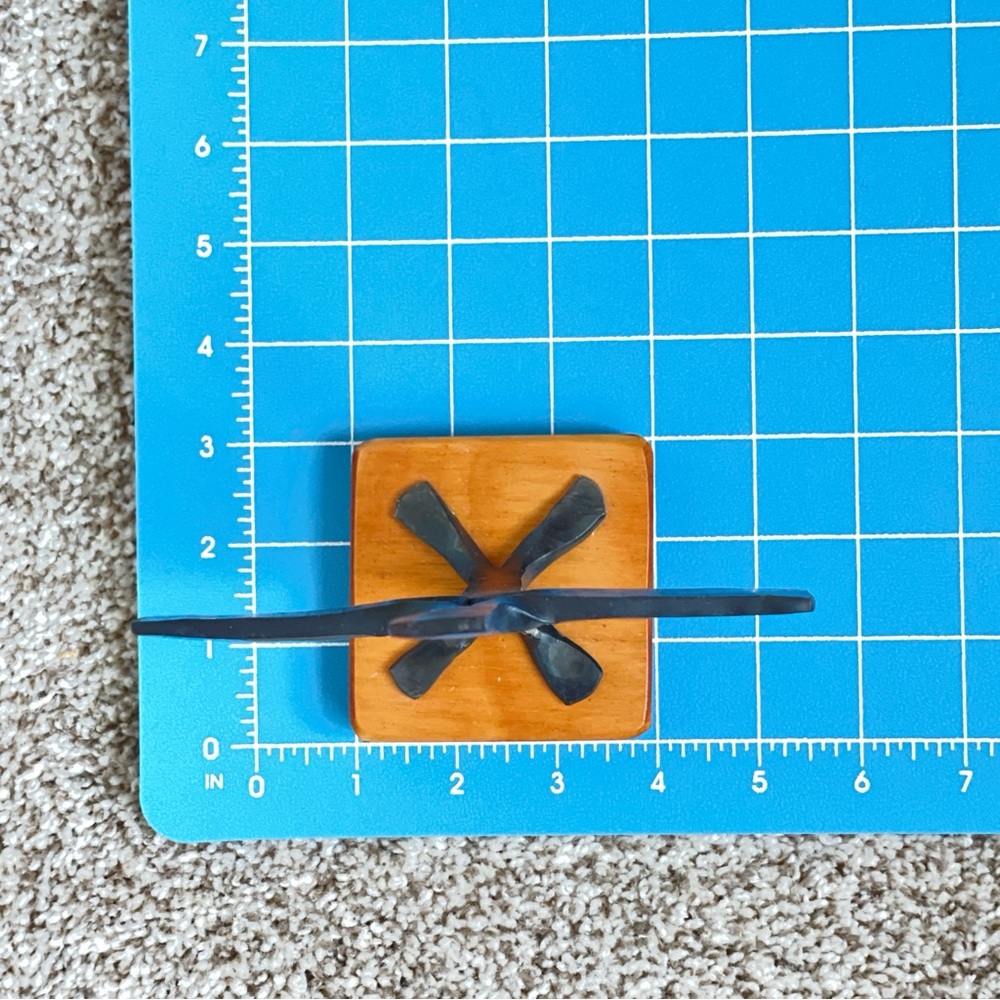 Hand-forged Iron Cross - Rustic Metal Christian Easter Art - 7.75” - Picture 10 of 11